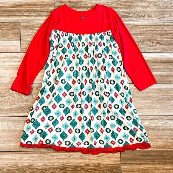 Kickee Pants Ornament Holiday Swing Dress Size Small 6-8 - Picture 1 of 6
